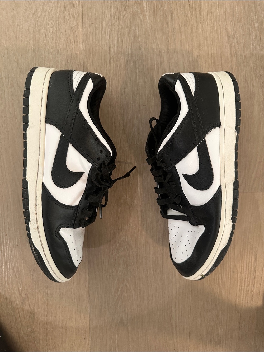 Nike Black and White Low-Top Swoosh Sneakers